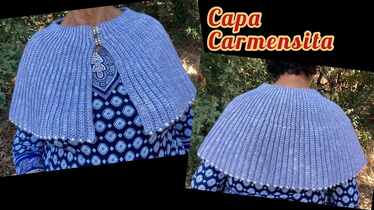 ✅Descubre como tejer esta elegante capa con perlas en crochet