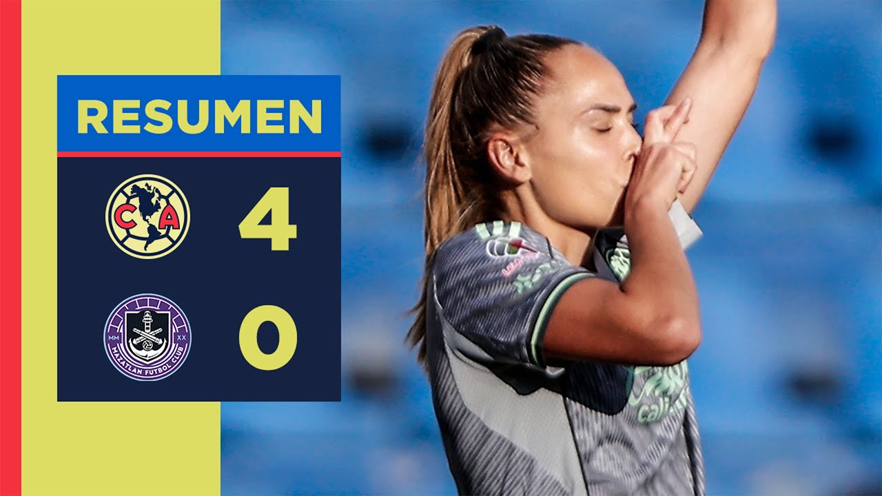 Resumen completo: América 4 vs. 0 Mazatlán | J5, CL26 | ¡Triunfo en casa con DOBLETE de IRENE!