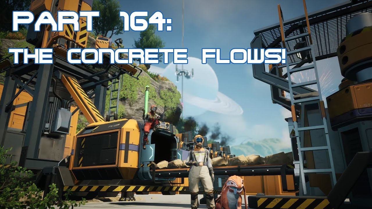 Part 164: The Concrete Flows! - Factory Building With Friends