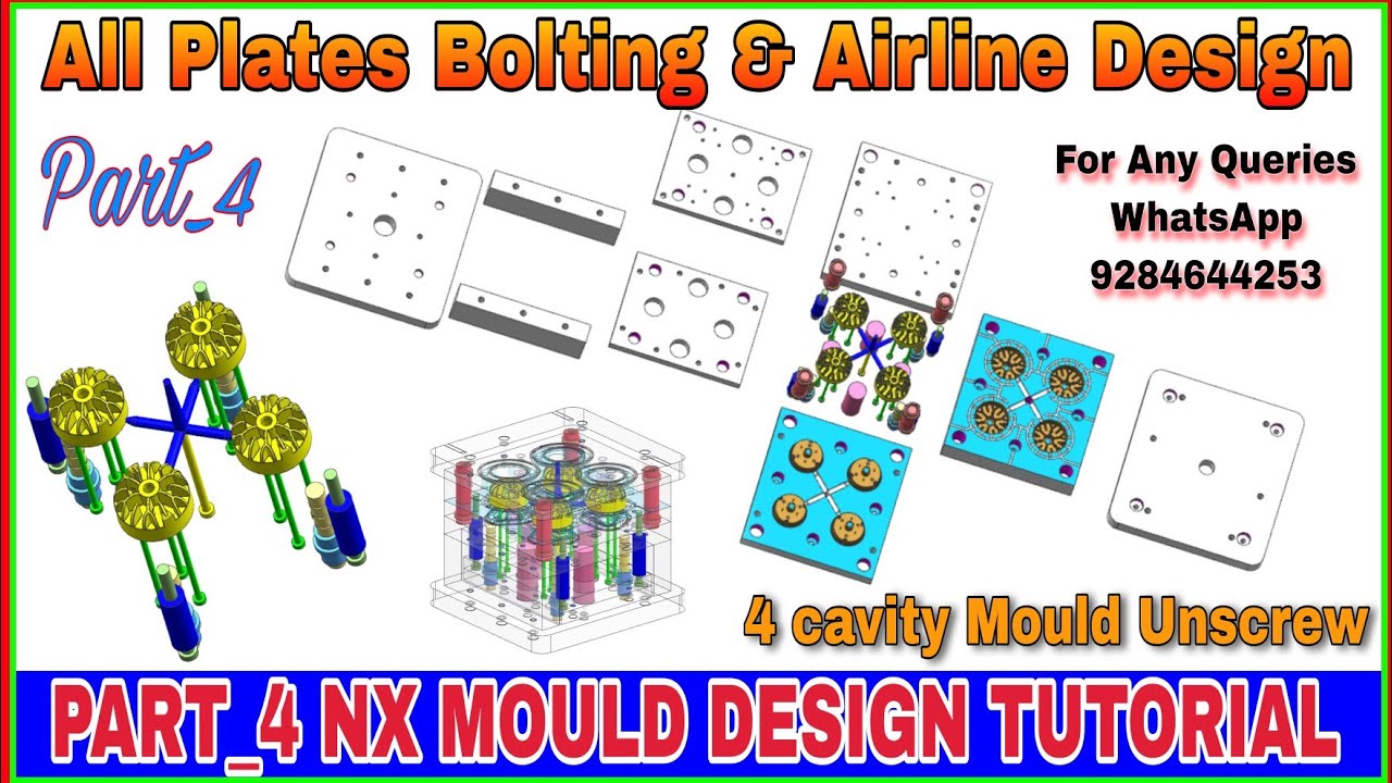 Part_4 Final Mould Design Video || How to Bolting all plates #airlines #springs #cross_checkout