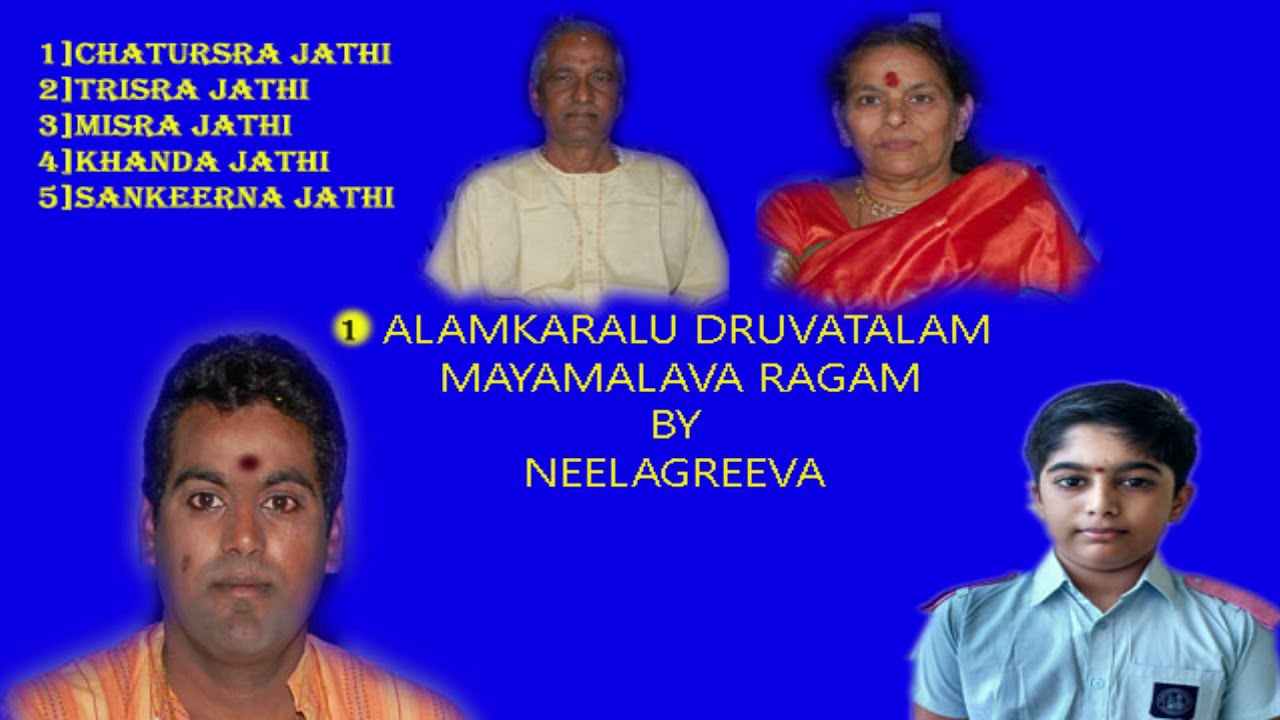 1. ALANKARALU DRUVATALAM MAYA MALAVAGOULA RAGAM BY NEELAGREEVA