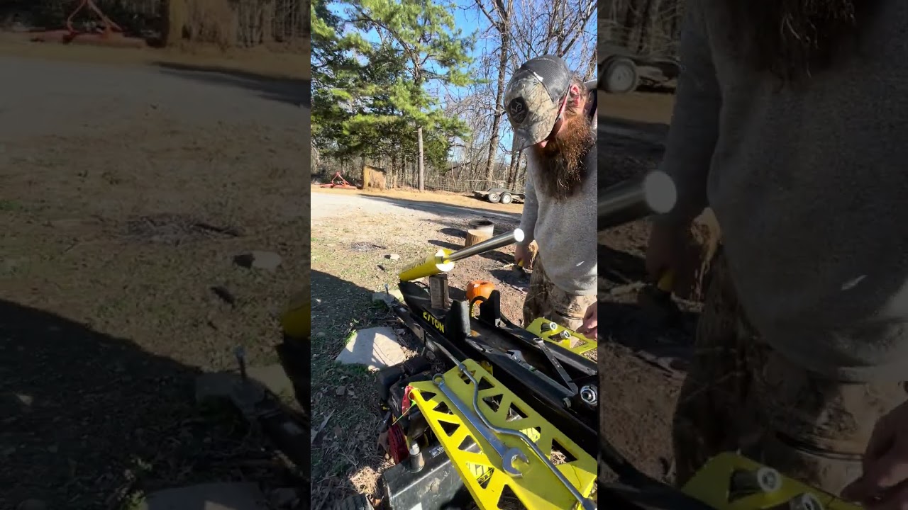 Part 1 of my husbands new project: log splitter. Part 2 posted as a story for some reason 