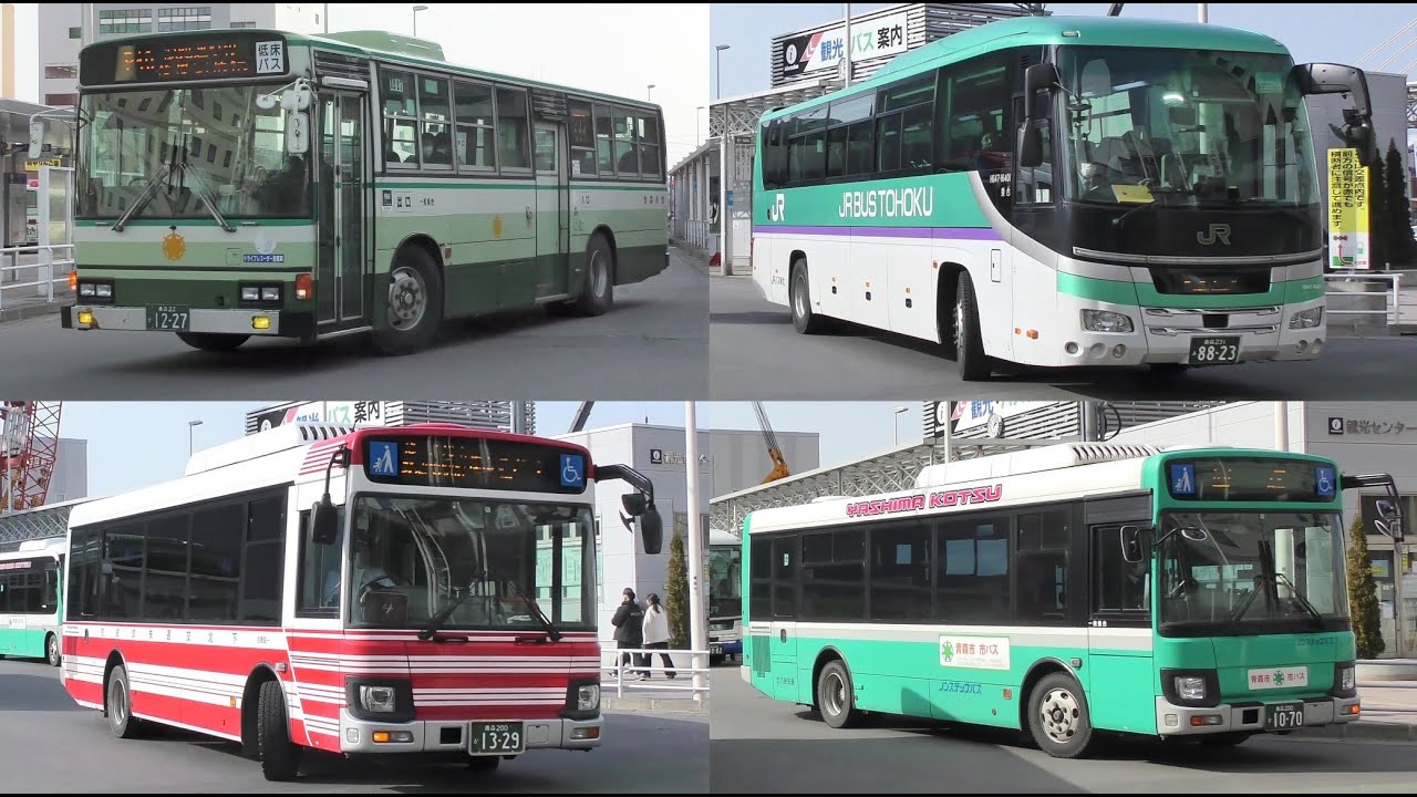 バスの行列を眺める＠青森駅バスターミナル