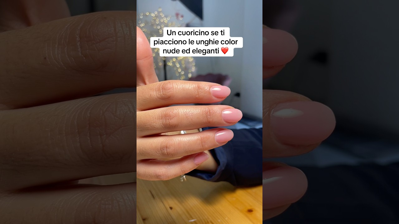 Le unghie corte color nude non passano mai di moda 💕 #unghie #nails #nailstyle #gelnails