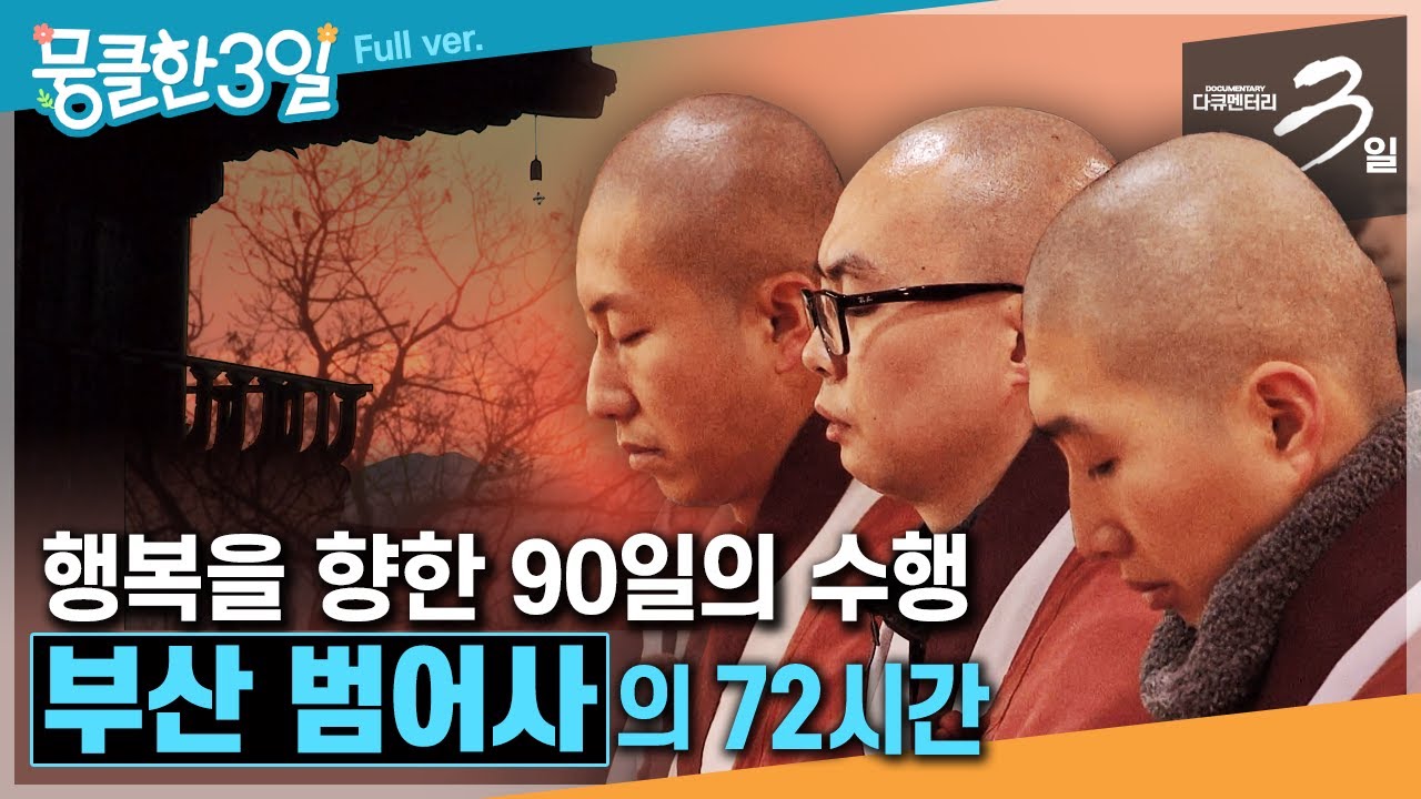 [다큐3일★Full] 한 해의 끝자락, 행복의 참뜻을 찾아가는 90일간의 마음 공부✨ ‘부산 범어사'의 72시간 | KBS 방송