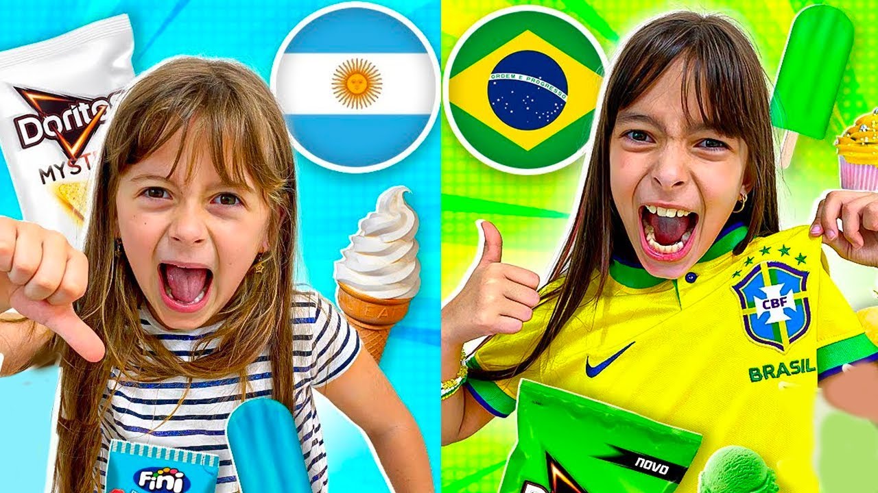 COMENDO TUDO VERDE e VERDE E AMARELO POR UM DIA INTEIRO - COMPILACAO DESAFIO
