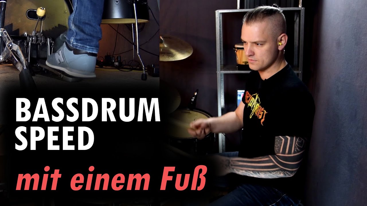 BASSDRUM SPEED mit einem Fuß // [DRUM TUTORIAL]