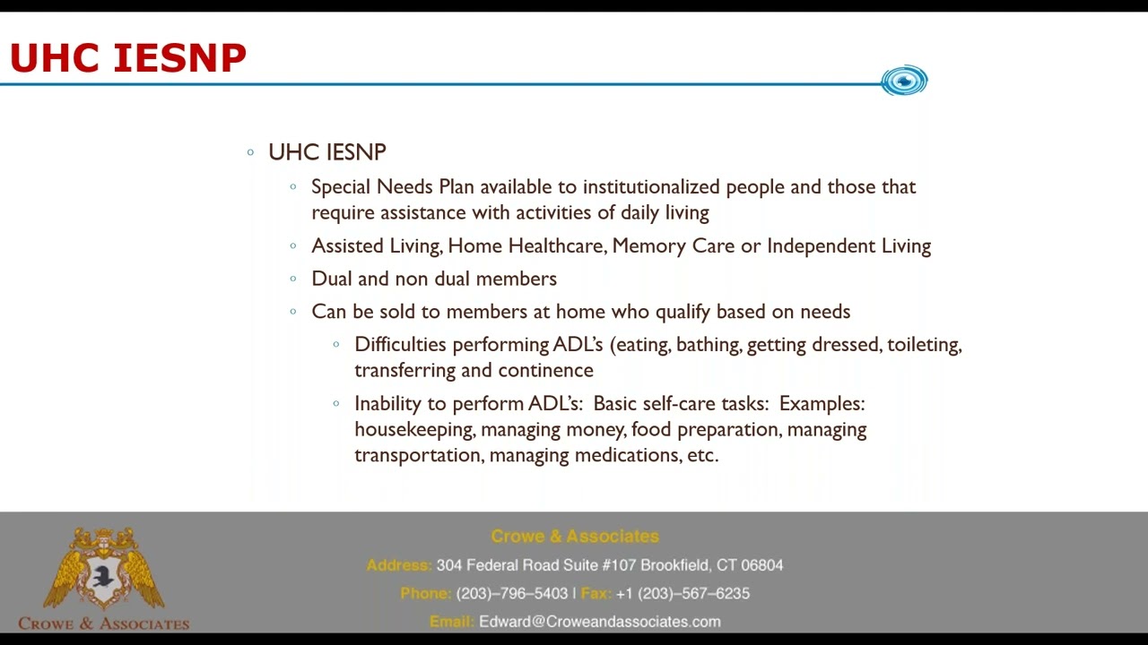 UHC IESNP (Institutional-Equivalent Special Needs Plan) Webinar