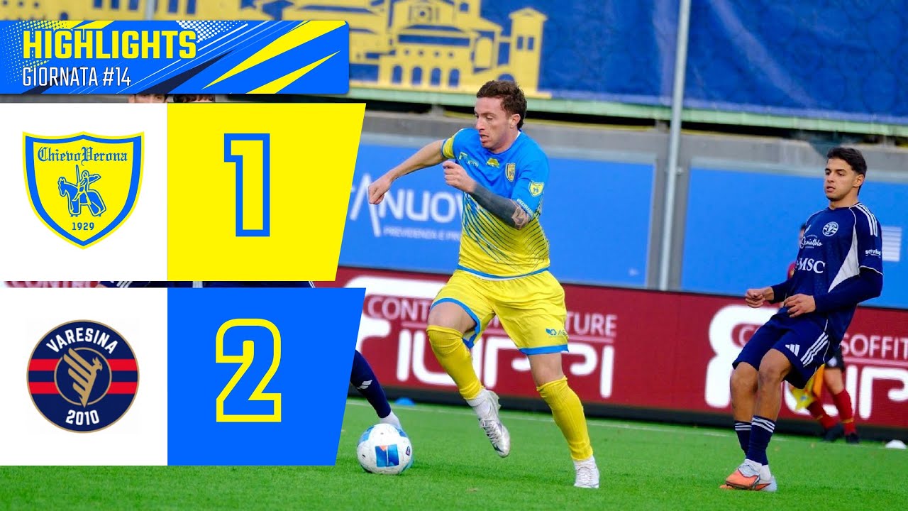 GLI HIGHLIGHTS DI CHIEVOVERONA - VARESINA 1-2 || 14a giornata Serie D