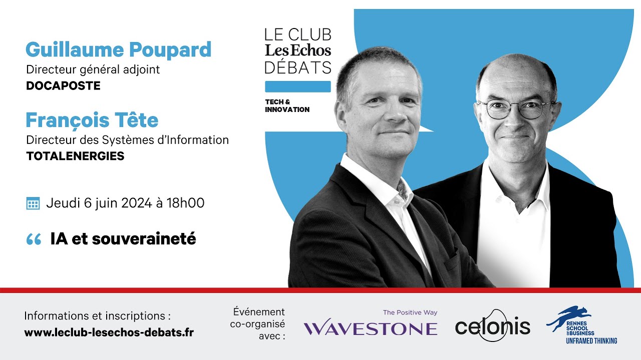 Le Club Les Echos Débats Tech & Innovation en Live jeudi 6 juin 2024 à 18h00