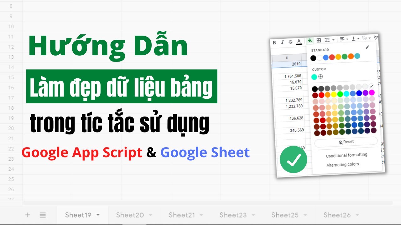 Hướng dẫn chỉnh sửa format bảng dữ liệu chưa đầy 2s sử dụng Google App Script