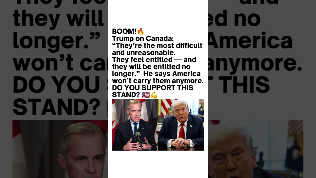 Trump WARNS Canada: &ldquo;No Longer Entitled&rdquo;