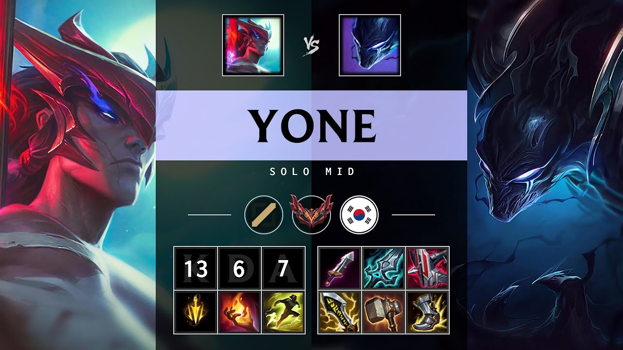 Yone Mid vs Nocturne - KR Grandmaster Patch 25.18