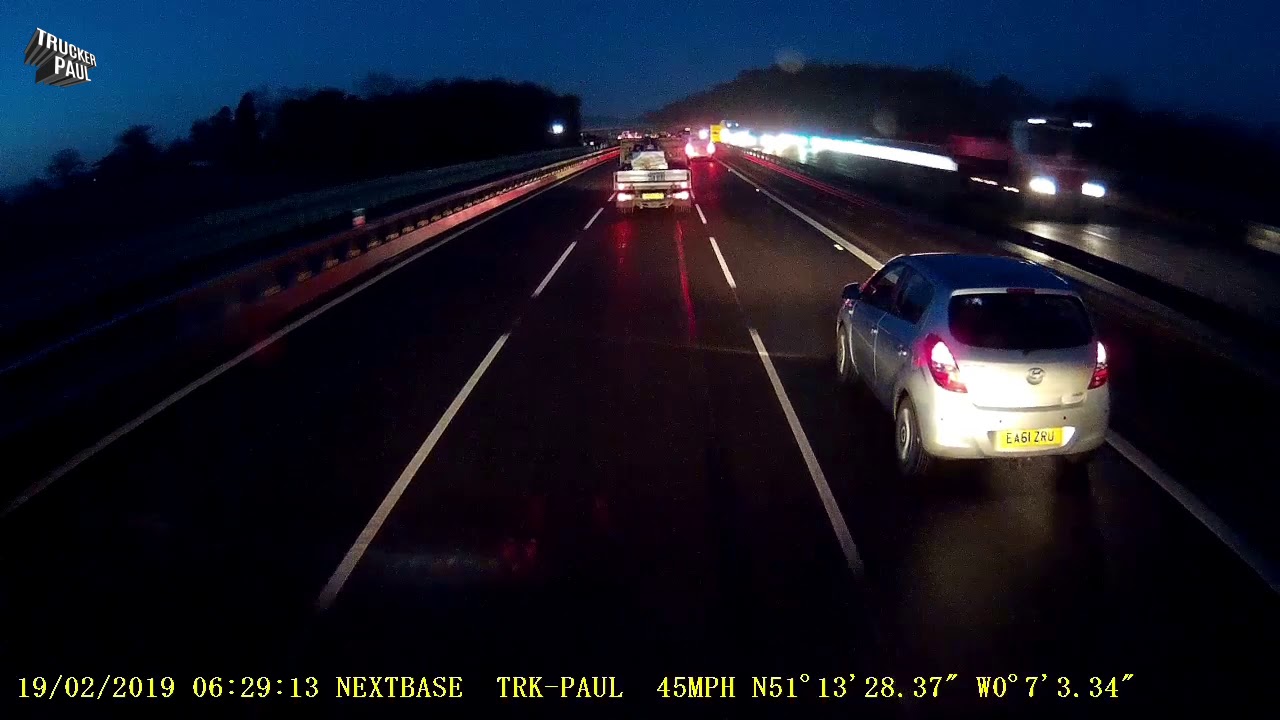 92 - M23 SB  8 MILES OF ROADWORKS JCT. 9 TRAFFIC AT 6AM