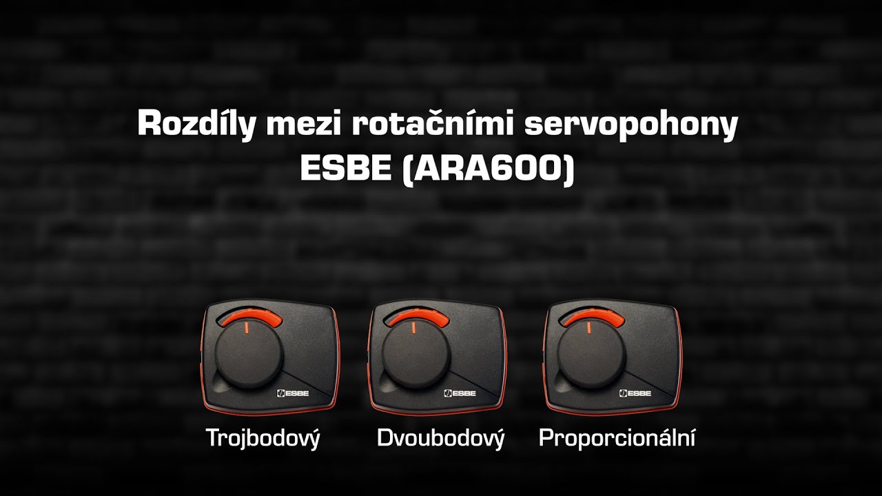 Rozdíly mezi rotačními servopohony ESBE (ARA600)