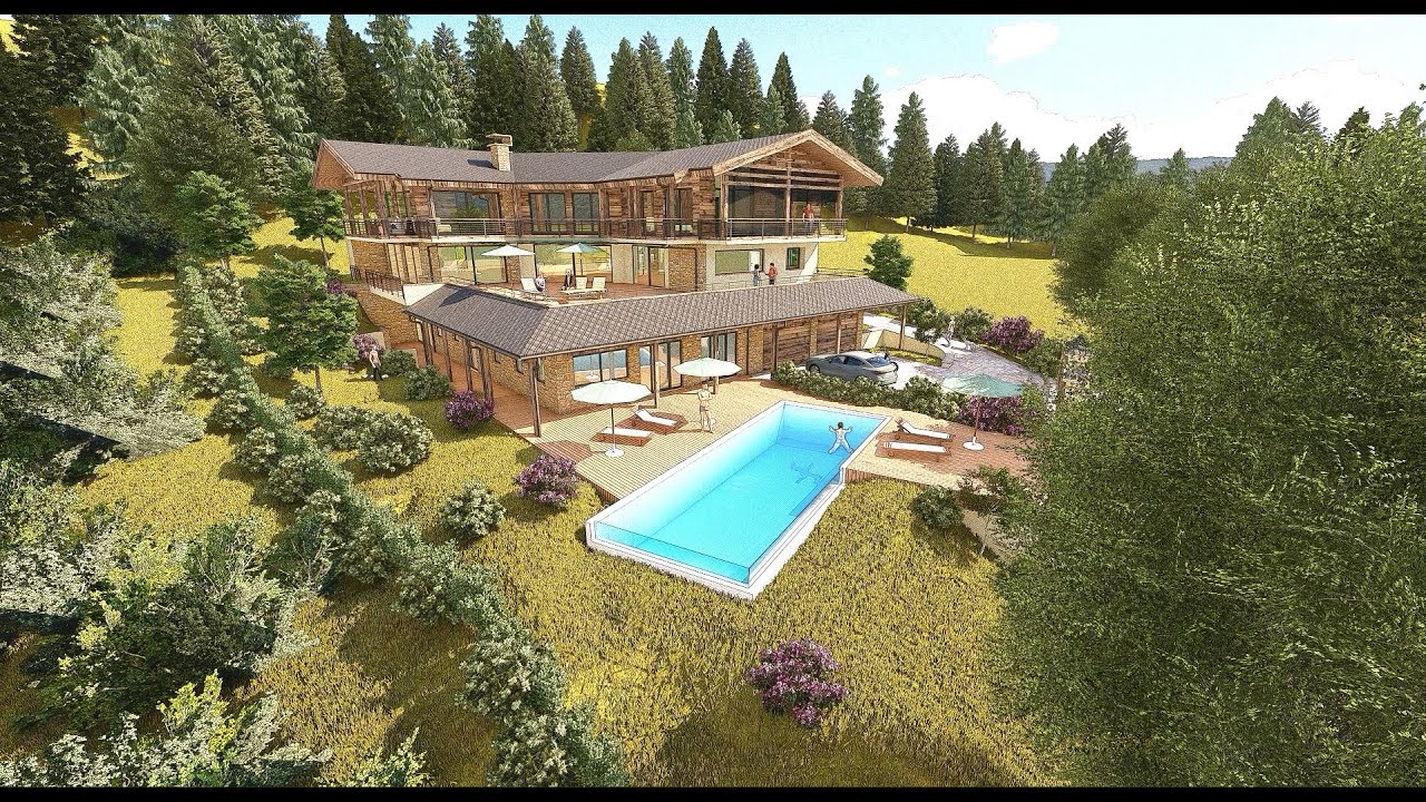 LANDHAUS MIT INFINITY POOL - ARCHITEKT OTTO BLENDER