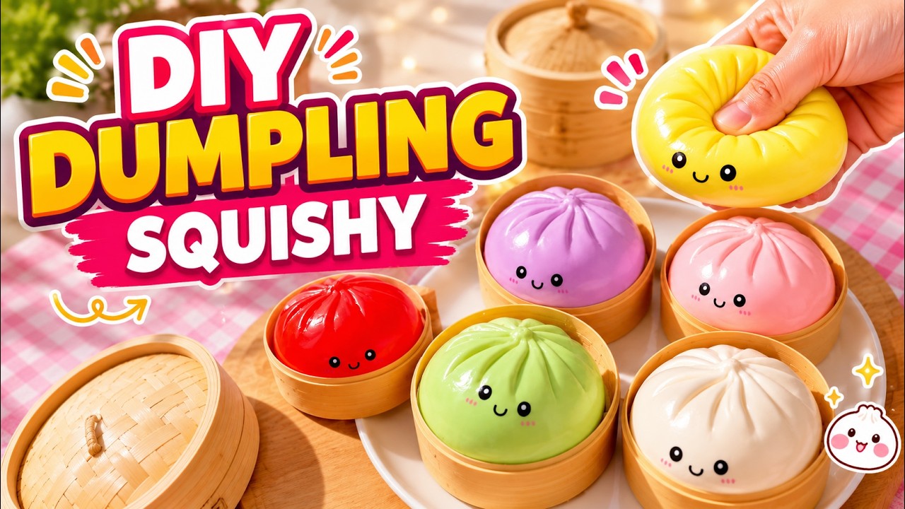 How to make viral Dumpling Squishy at home / I Made VIRAL Dumpling Squishy at Home! 😱