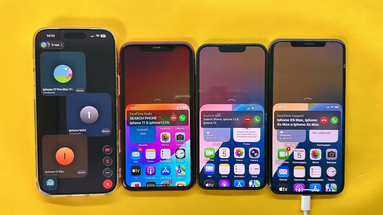 iPhone 17, 13,iPhone Xs max, iPhone 11 Incoming Call Group FaceTime Audio