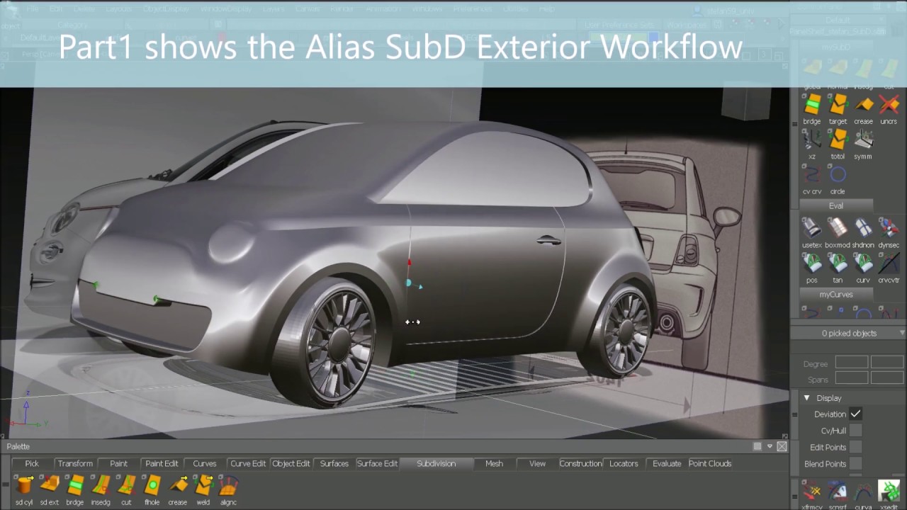 Alias SubD - Modeling Fiat500 -part1