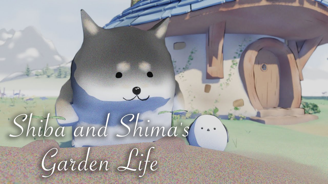 Shiba and Shima's Garden Life | Blender Grease Pencil & Deep Paint