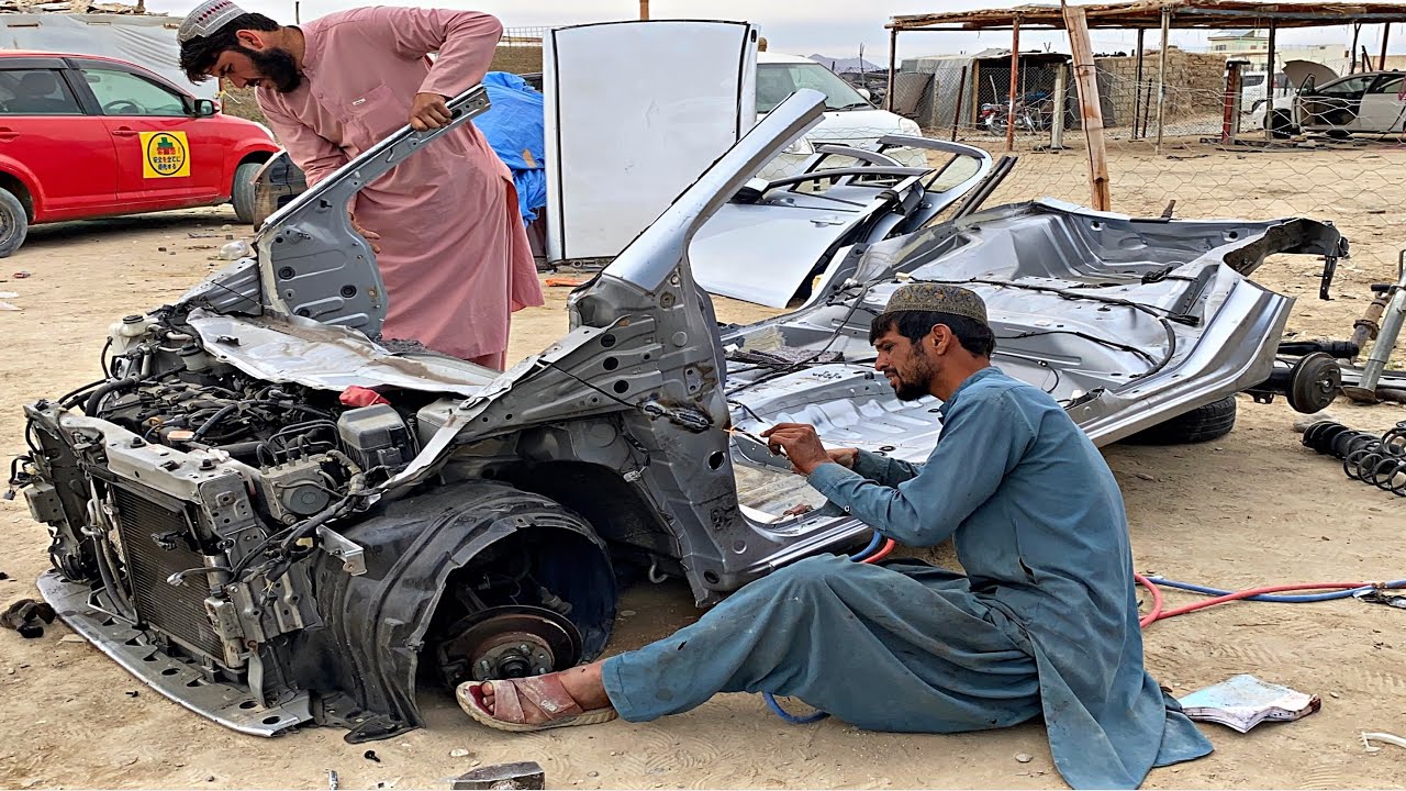 japan Scrapped Cars Are Secretly Rebuilt in poor country is Mind-Blowing and with Amazing skills ||