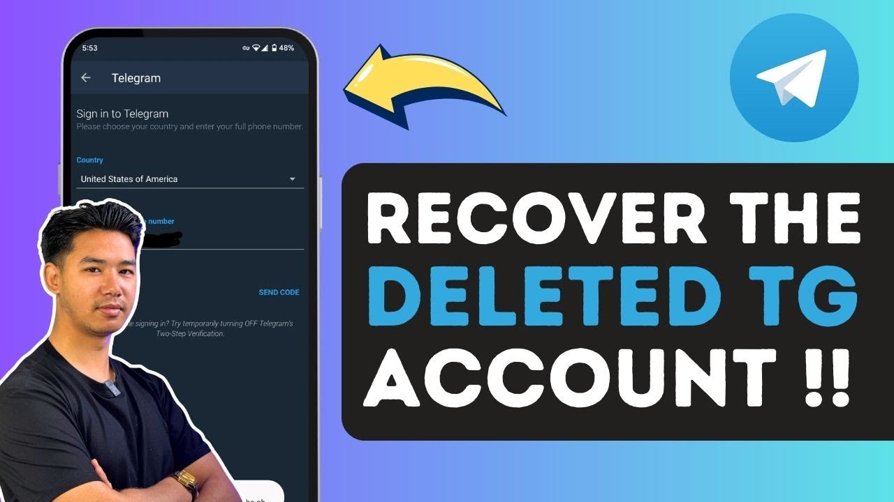 How to Recover Deleted Telegram Account !