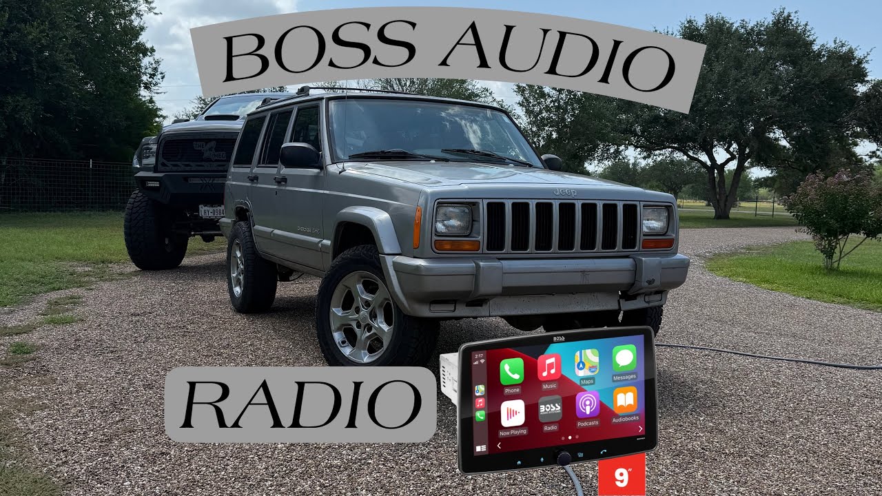 Today we updated our 2001 Jeep Cherokee with a modern touch screen CarPlay boss audio  radio 