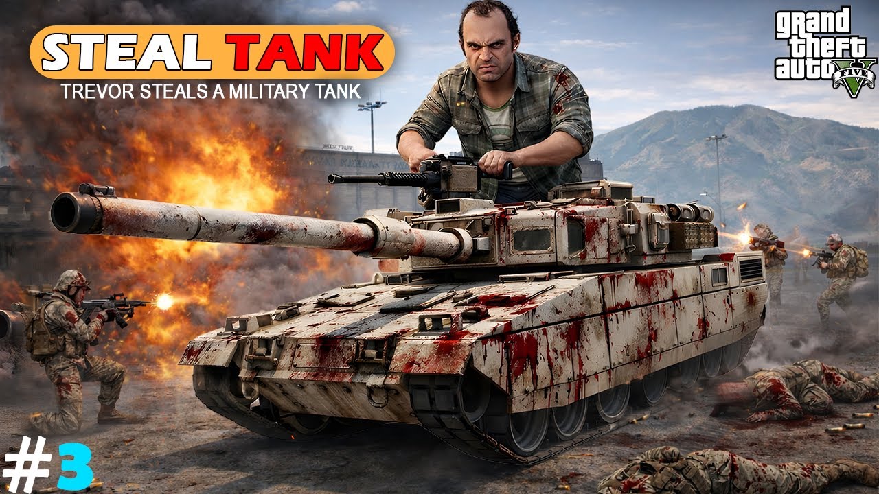 The FASTEST Way to Steal a Military Tank in GTA V | Trevor Philips
