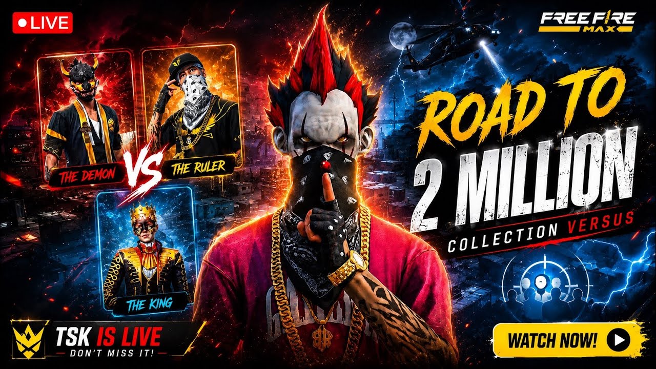 GO 1M BACK TO BACK BOOYAH💀TSK FF😱#freefireprank #freefirelive #totalgaming #tskff