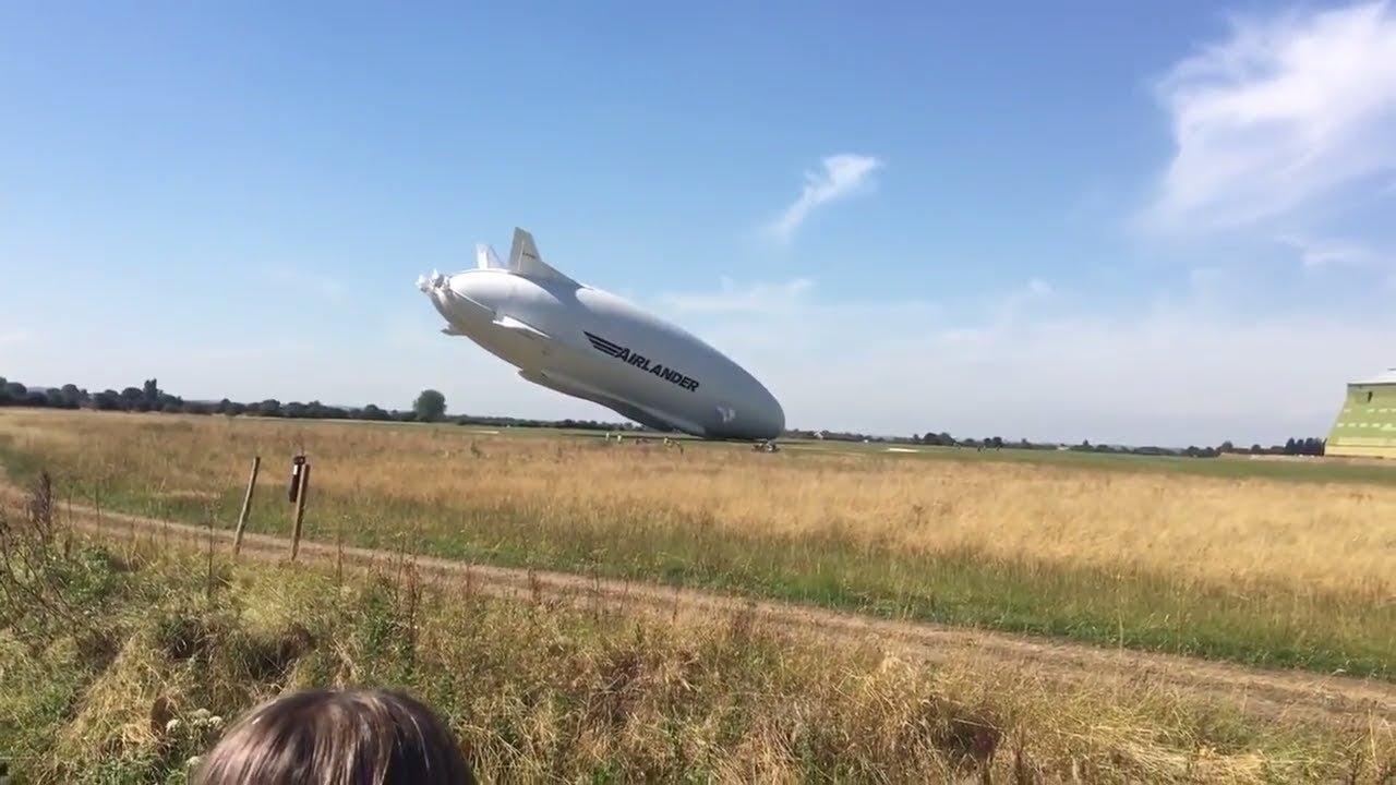 AIRLANDER 10 CRASH. World's largest aircraft crashes as it attempts to take to the sky