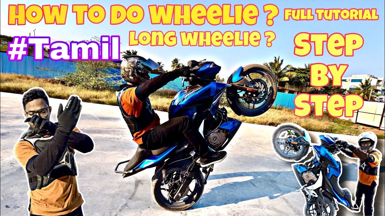 How To Do Wheelie Full Tutorial (step by step) #damboy #tamil #pulsar #tutorial #bikelover #wheelie