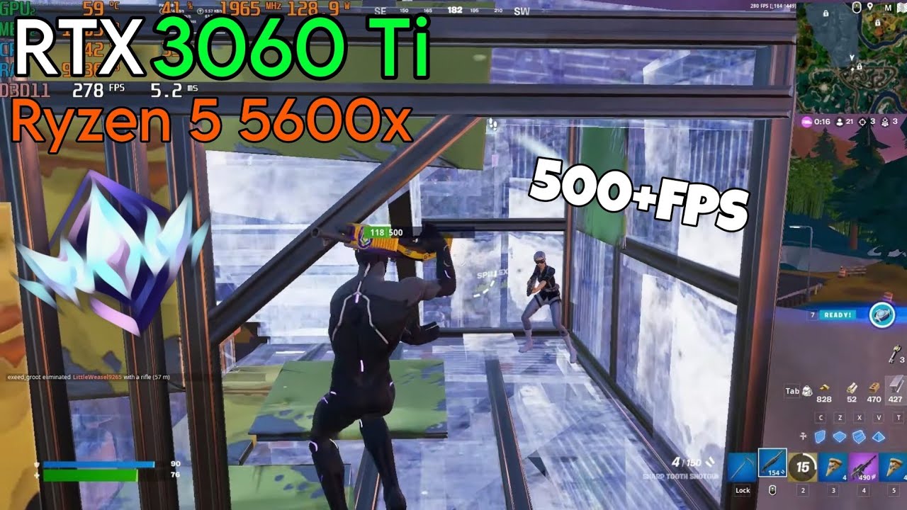Fortnite Chapter 4 season 4 | RTX 3060 Ti + Ryzen 5 5600x | Ranked fights solo | 1920x1080 low mesh