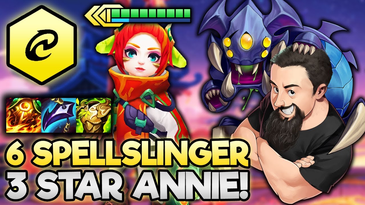 3 Star Annie - 6 Spellslinger Tank!! | TFT Monsters Attack | Teamfight Tactics