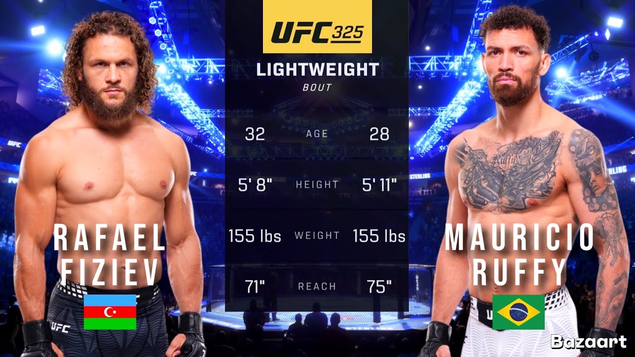 Полный бой Рафаэля Физиева против Маурисио Раффи на UFC 325.