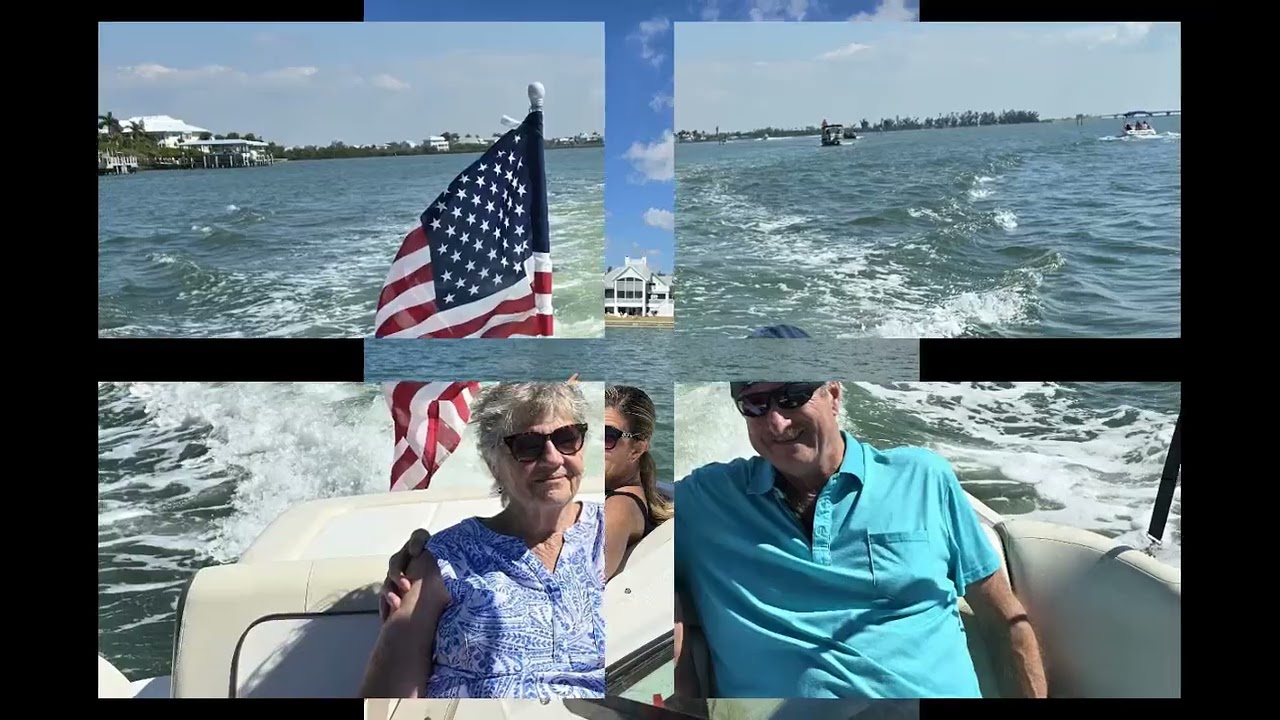 On the boat with friends