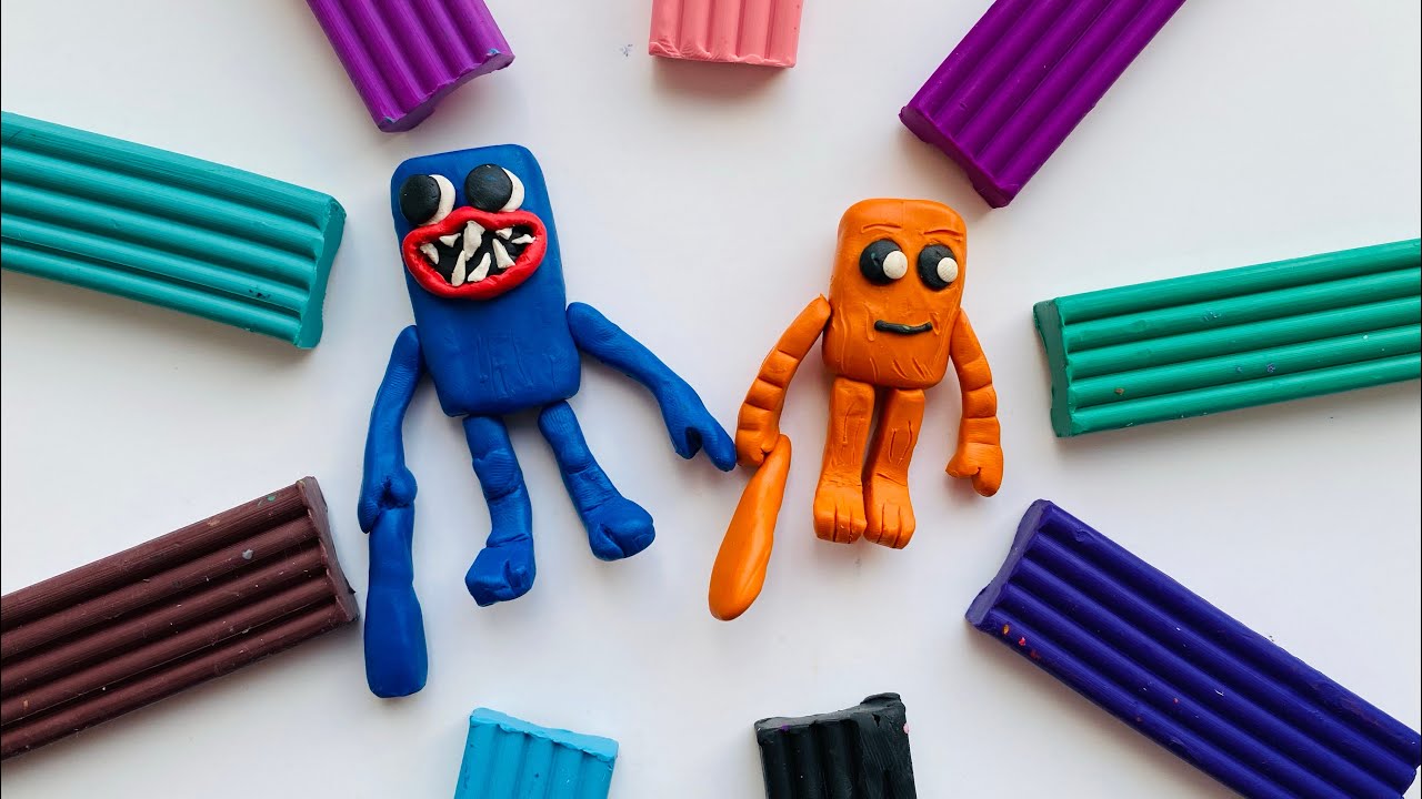 HUGGY WUGGY VS JUMBO JOSH – CLAY ANIMATION BATTLE! #plasticine #youtube 