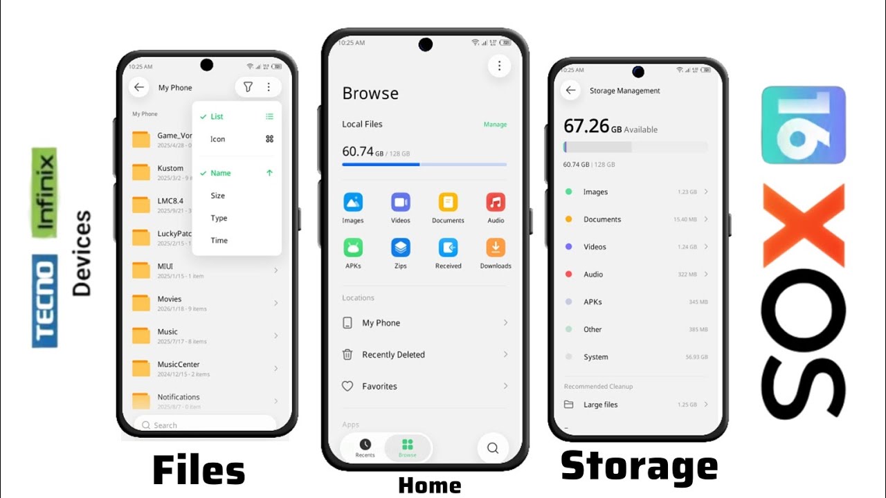 XOS 16 new file manager for all Infinix and Tecno devices