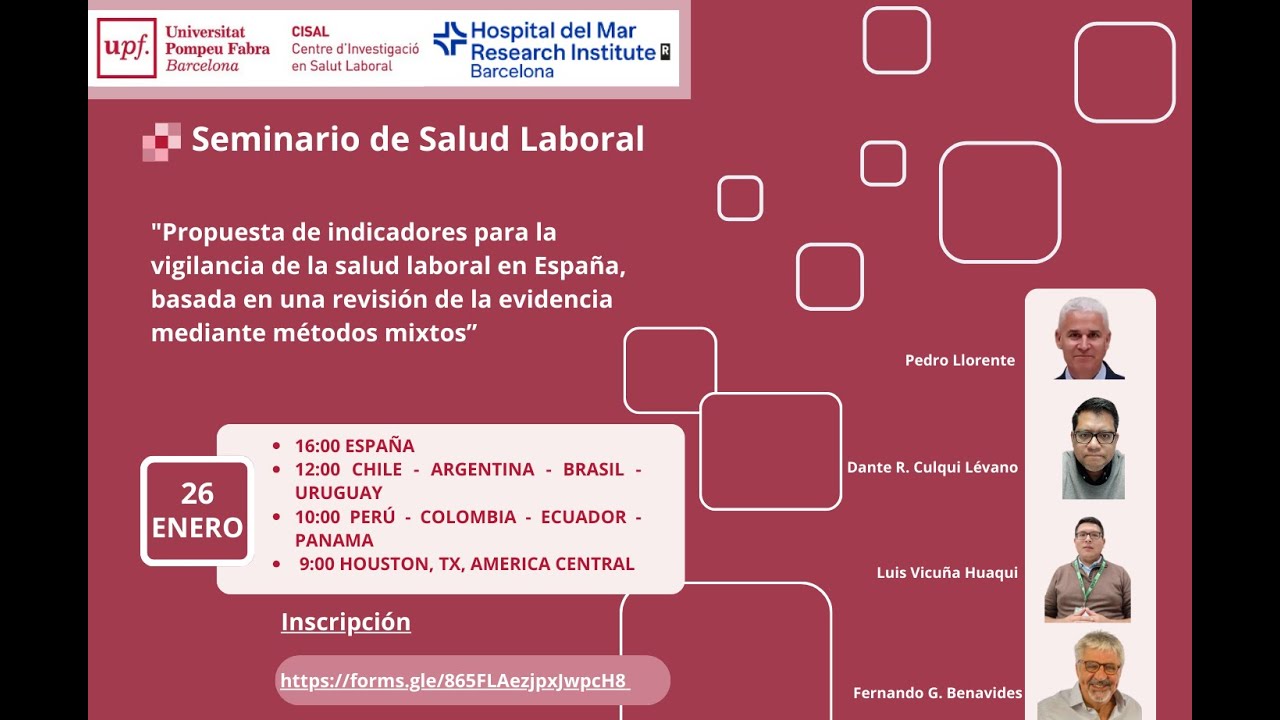 Seminario Salud Laboral: Indicadores de vigilancia 26 Enero, 2026