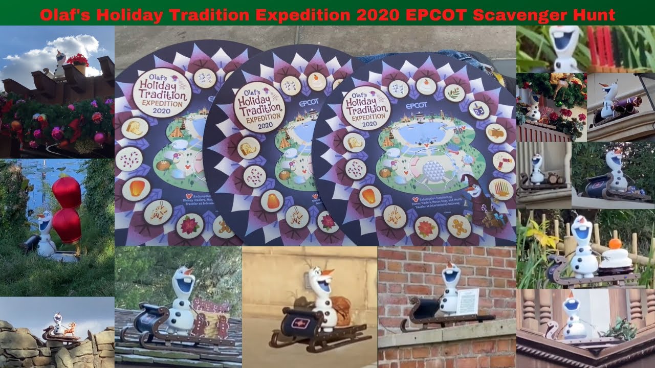 Olaf's Holiday Tradition Expedition 2020 (Scavenger Hunt) at EPCOT's Festival Of The Holidays 2020!