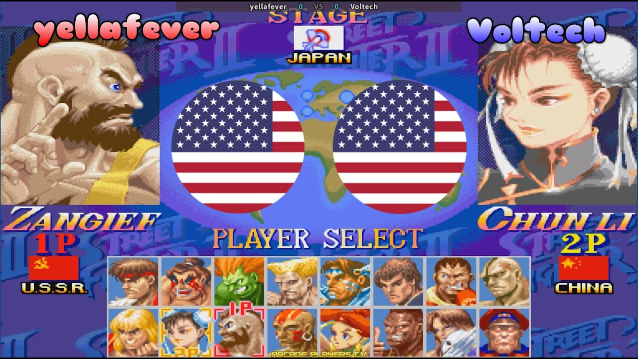 Super Street Fighter 2 Turbo ➤  yellafever (Usa) vs Voltech (Usa) 超级街霸2X
