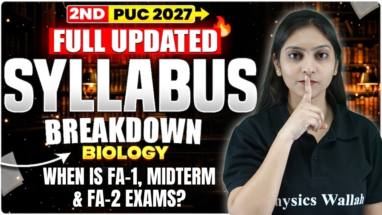 2nd PUC 2027 Biology Full Syllabus Breakdown 🔥 | FA-1, Midterm & FA-2 Explained! #2ndpuc