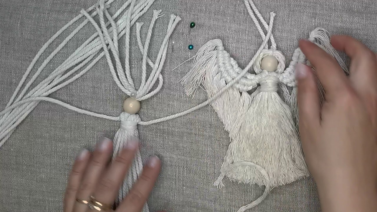 Tutorial macrame the Christmas Angel | Free macrame angel patterns | Modern Christmas decor