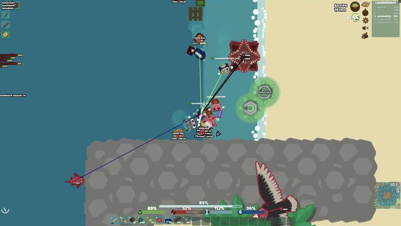 Starve.io Huge raids and kills