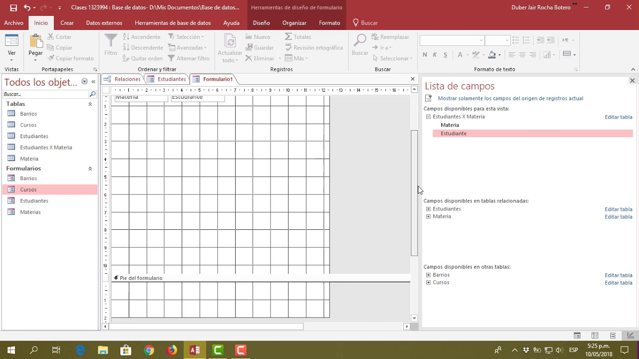 Formulario varios a varios Microsoft Access