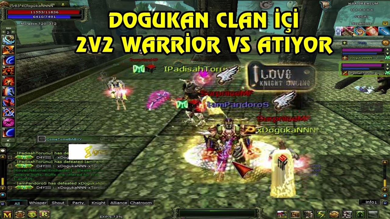Knight Online VS | Dogukan Clan içi 2v2 Warrior VS Atıyor | Arena