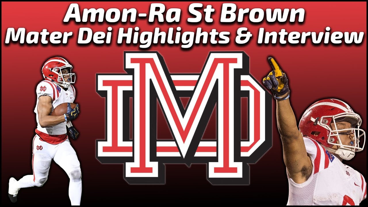 Amon-Ra St Brown - Mater Dei Wide Receiver - Highlights/Interview - Sports Stars of Tomorrow