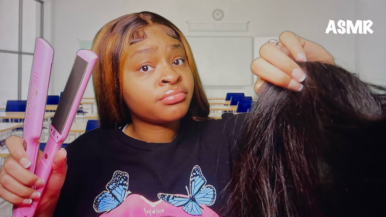 ASMR | Mean Girl Straightens Your Hair In Back Of Class Role Play! 💆🏽‍♀️