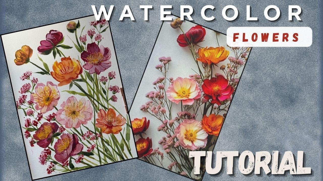 watercolor flower tutorial
