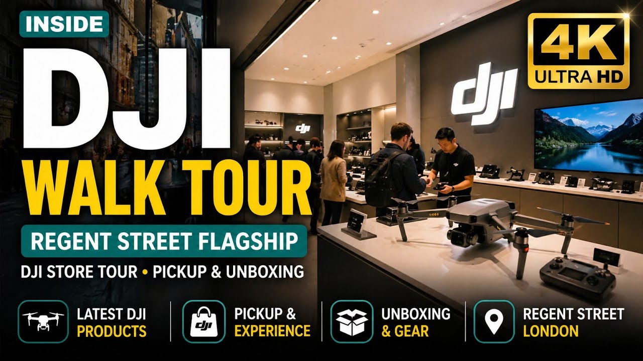Step Inside DJI Regent Street London &ndash; DJI Store Tour, Pickup & Unboxing (Ambient Mode)
