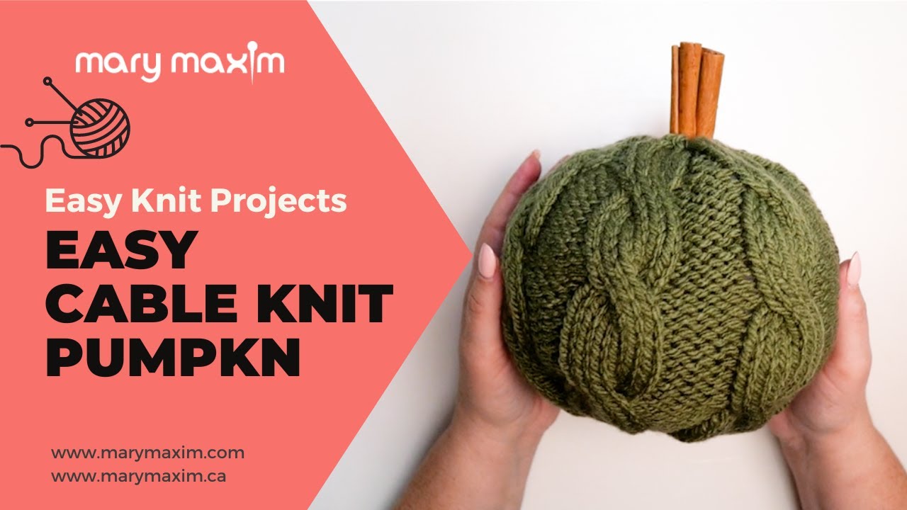 Easy Cable Knit Pumpkin Tutorial  |  Knitting Tutorial  |  Pumpkin Crafts